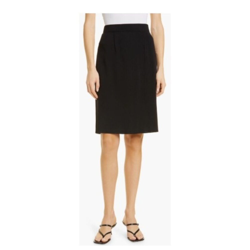 Misook Exclusively A-line Black 100% Acrylic Skirt Size-Petite M